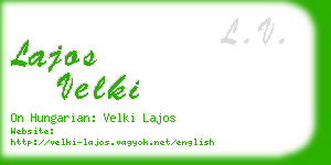 lajos velki business card